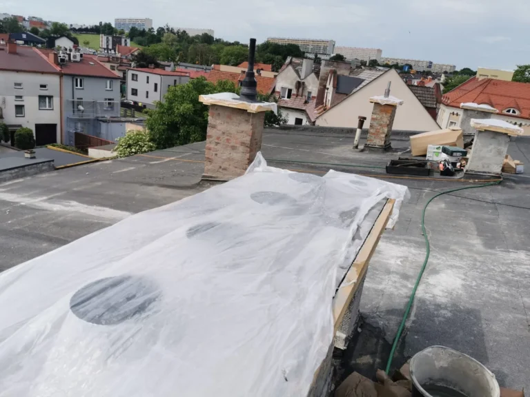 Remont dachu płaskiego, Żory — prace dekarskie